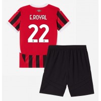 AC Milan Emerson Royal #22 Heimtrikotsatz Kinder 2024-25 Kurzarm (+ Kurze Hosen)